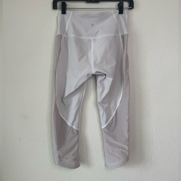 Lululemon Women’s Sz 6 Ready Set Go Crop Mesh Panels Athletic Athleisure Sporty - Picture 3 of 7